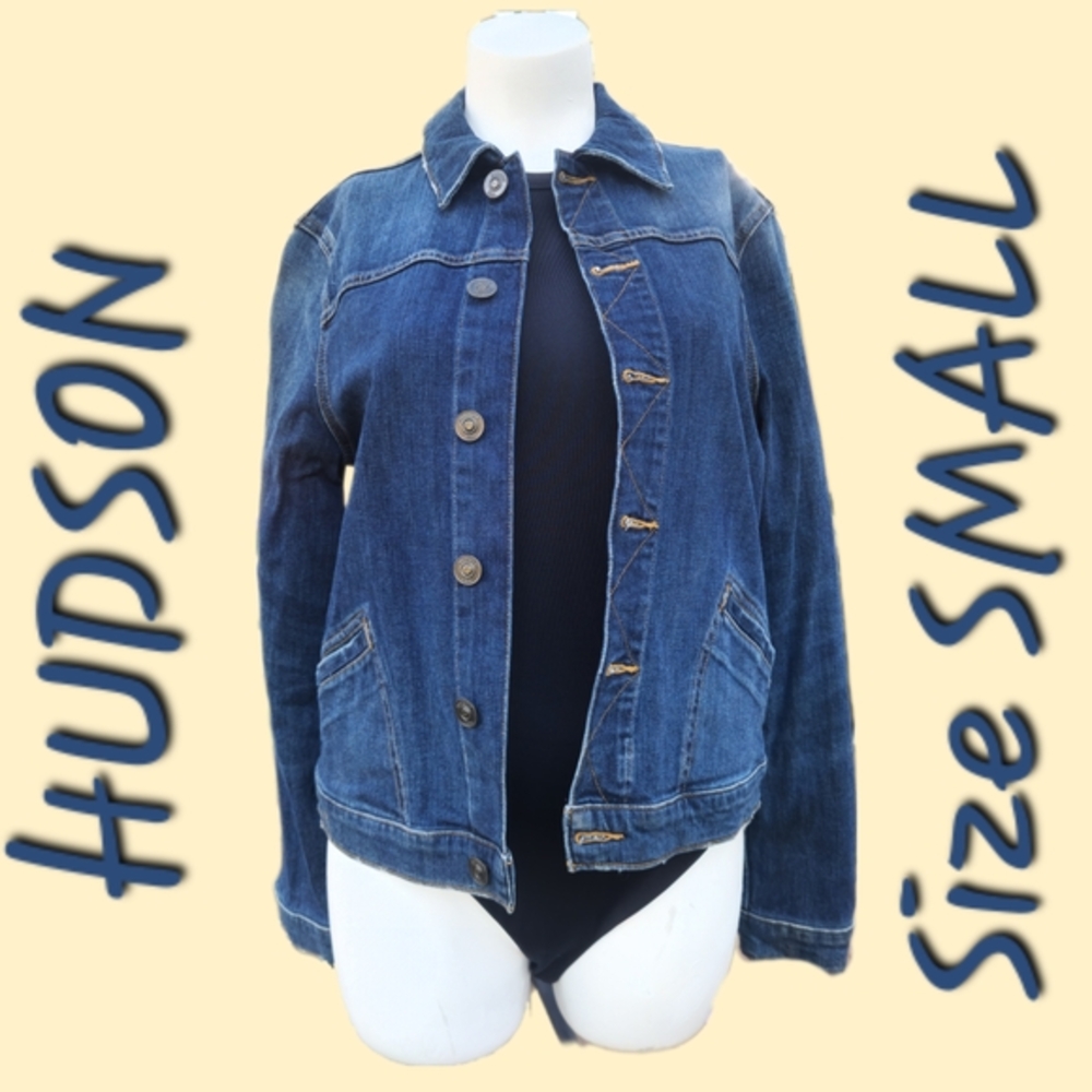Hudson Women's Reese Long Sleeve Denim Button Front Jean Jacket SMALL